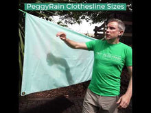 Load and play video in Gallery viewer, Peggy Rain is the Irish solution to ourdoor clothes drying. PeggyRain washingline has an automatic cover that protects your laundry during a shower of rain. Sunny spells and scattered showers . As seen on TV. Great British Weather. Irish weather forecast. American rain showers. Dry clotheshorse tumble dryer. Rotary clothesline uk Ireland